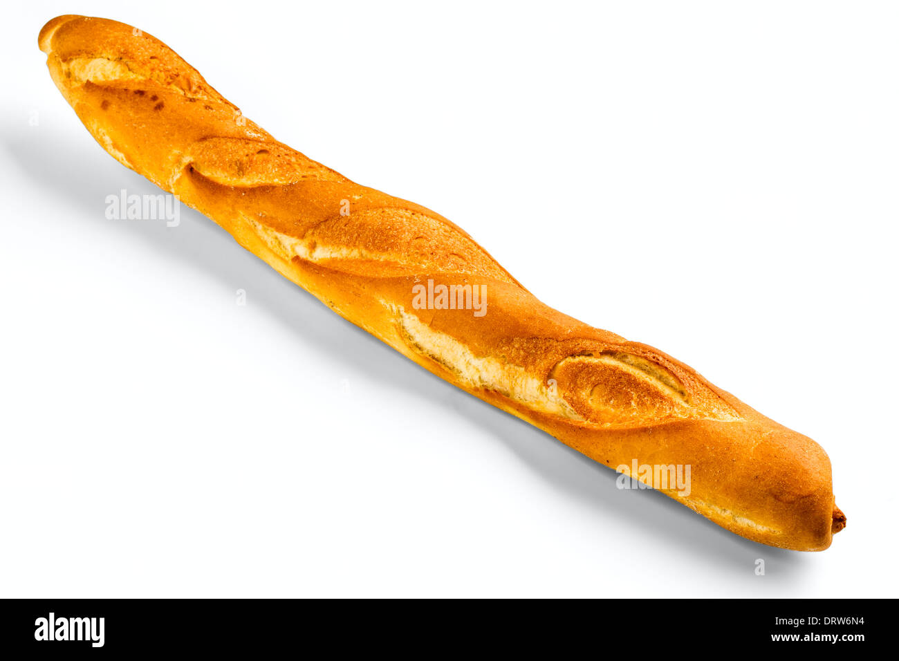 fresh baguette isolated on white background Stock Photo - Alamy