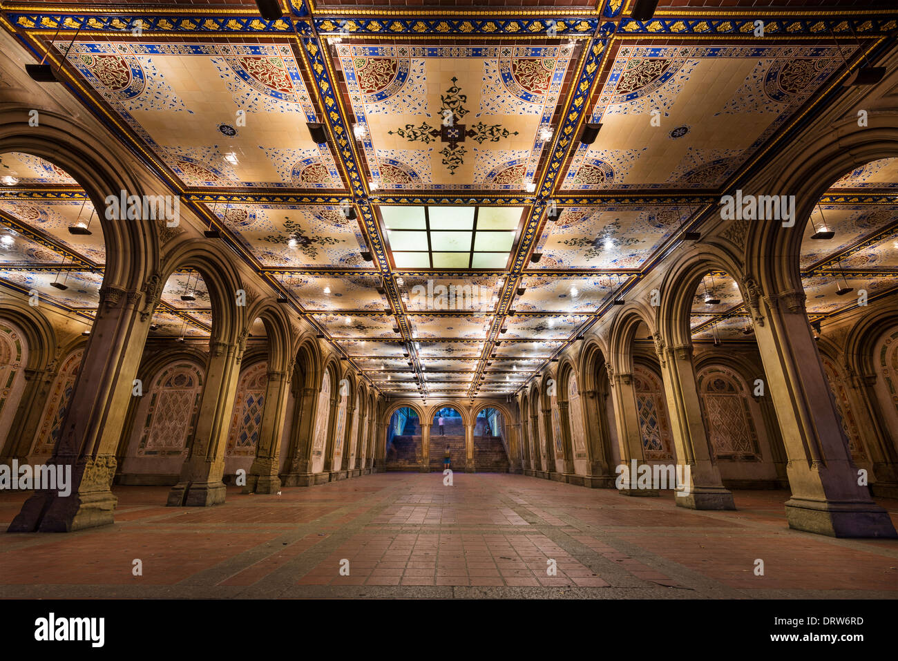 New York City at Bethesda Terrace underpass in Central Park. Stock Photo