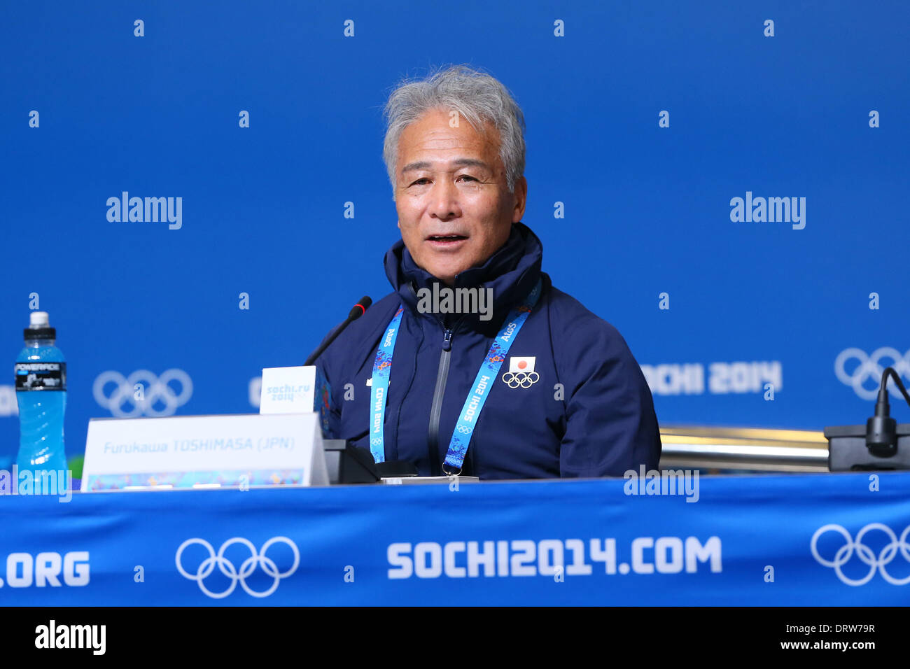 Sochi, Russia. 2nd Feb 2014. Toshimasa Furukawa (JPN), FEBRUARY 2, 2014 : Team Welcome Ceremony for the Japanese delegation during the Sochi 2014 Olympic Winter Games at MPC Tolstoy Hall, in Sochi, Russia. Credit:  YUTAKA/AFLO SPORT/Alamy Live News Stock Photo