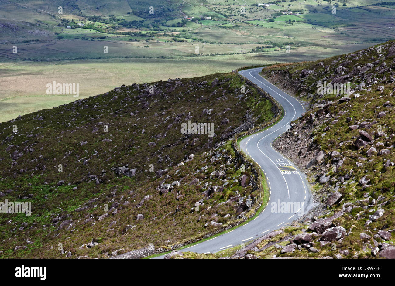 The Conor Pass in County Kerry, Ireland Stock Photo