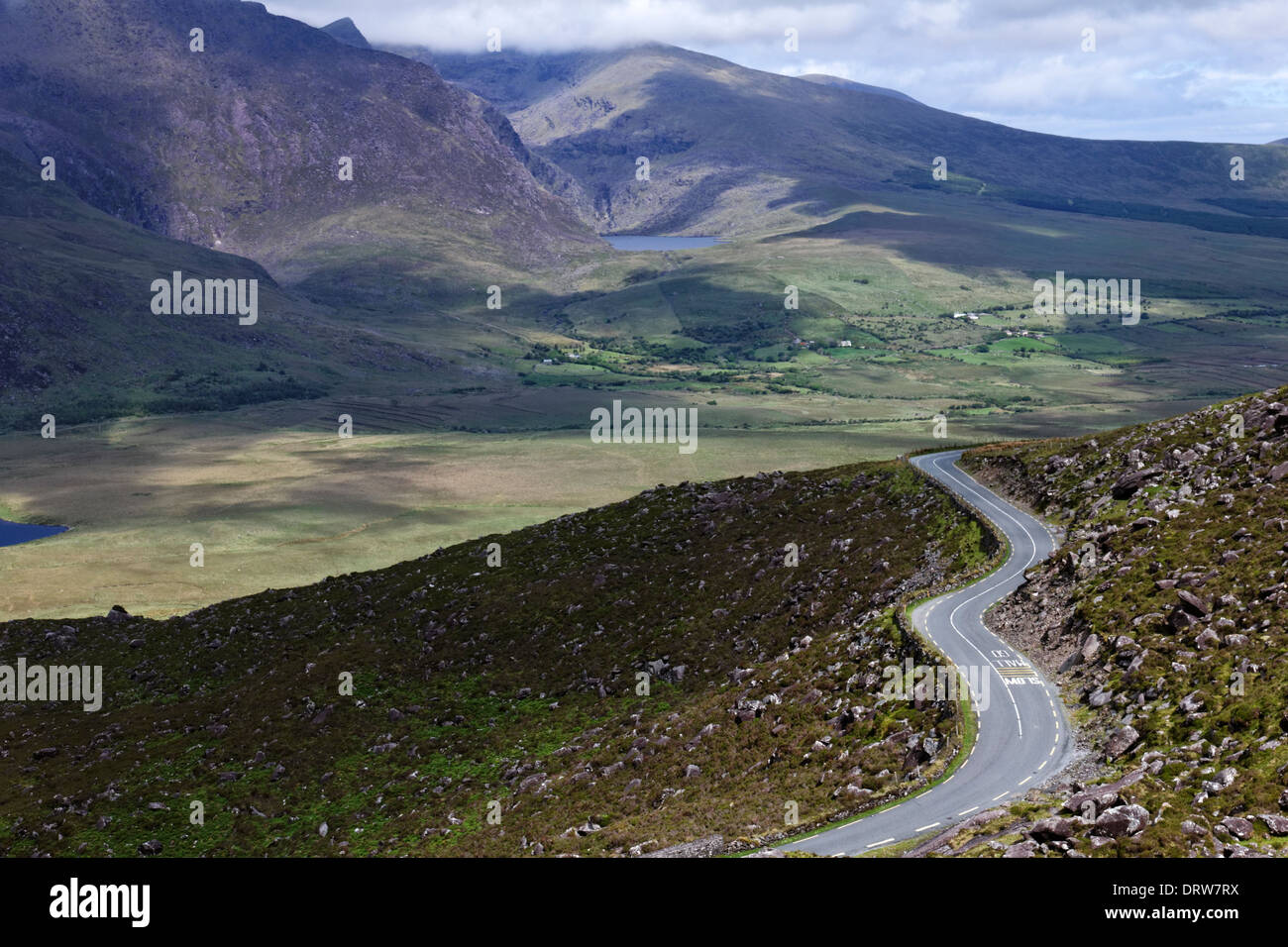 The Conor Pass in County Kerry, Ireland Stock Photo