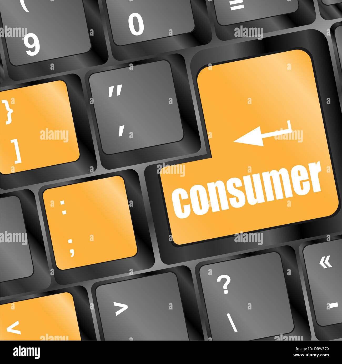 consumer message on enter key of keyboard Stock Photo Alamy