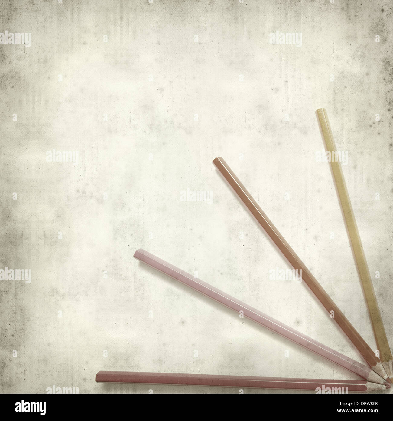 textured old paper background with color pencils Stock Photo - Alamy