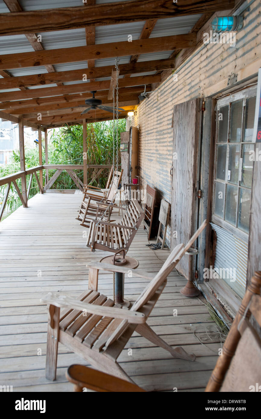 USA Mississippi MS Miss Clarksdale Loft at Hopson Commissary - front porchold cotton gin south southern Stock Photo