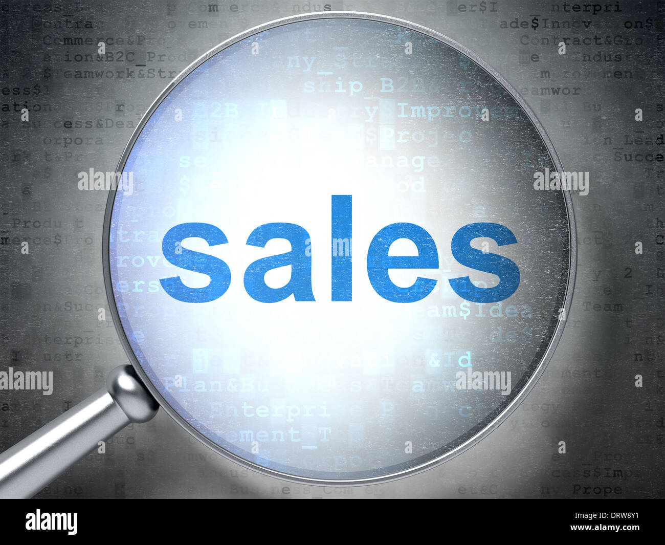 Marketing concept Sales with optical glass Stock Photo Alamy