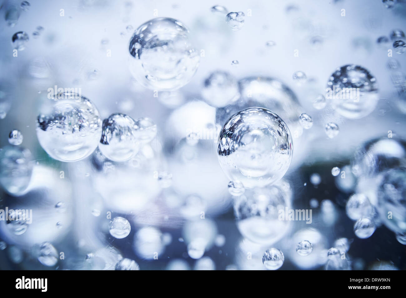 Abstract blue photo background with bubbles in glass sphere Stock Photo ...