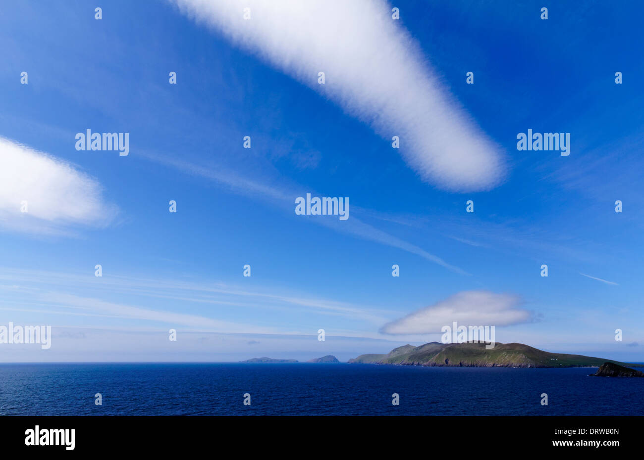 Cloud formations above the Dingle Peninsula in County Kerry, Ireland Stock Photo
