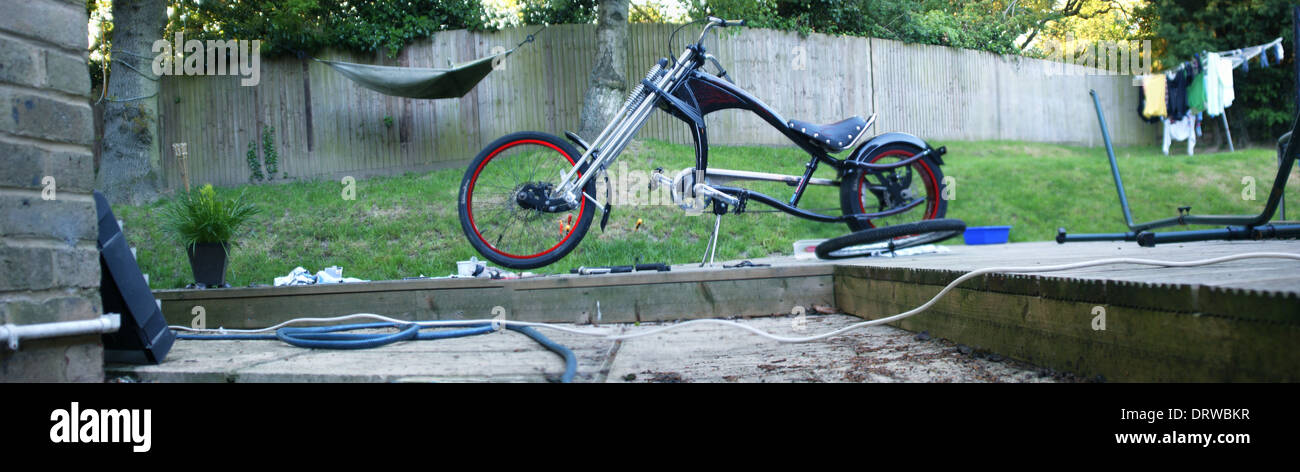 schwinn stingray spoiler chopper bicycle bike Stock Photo