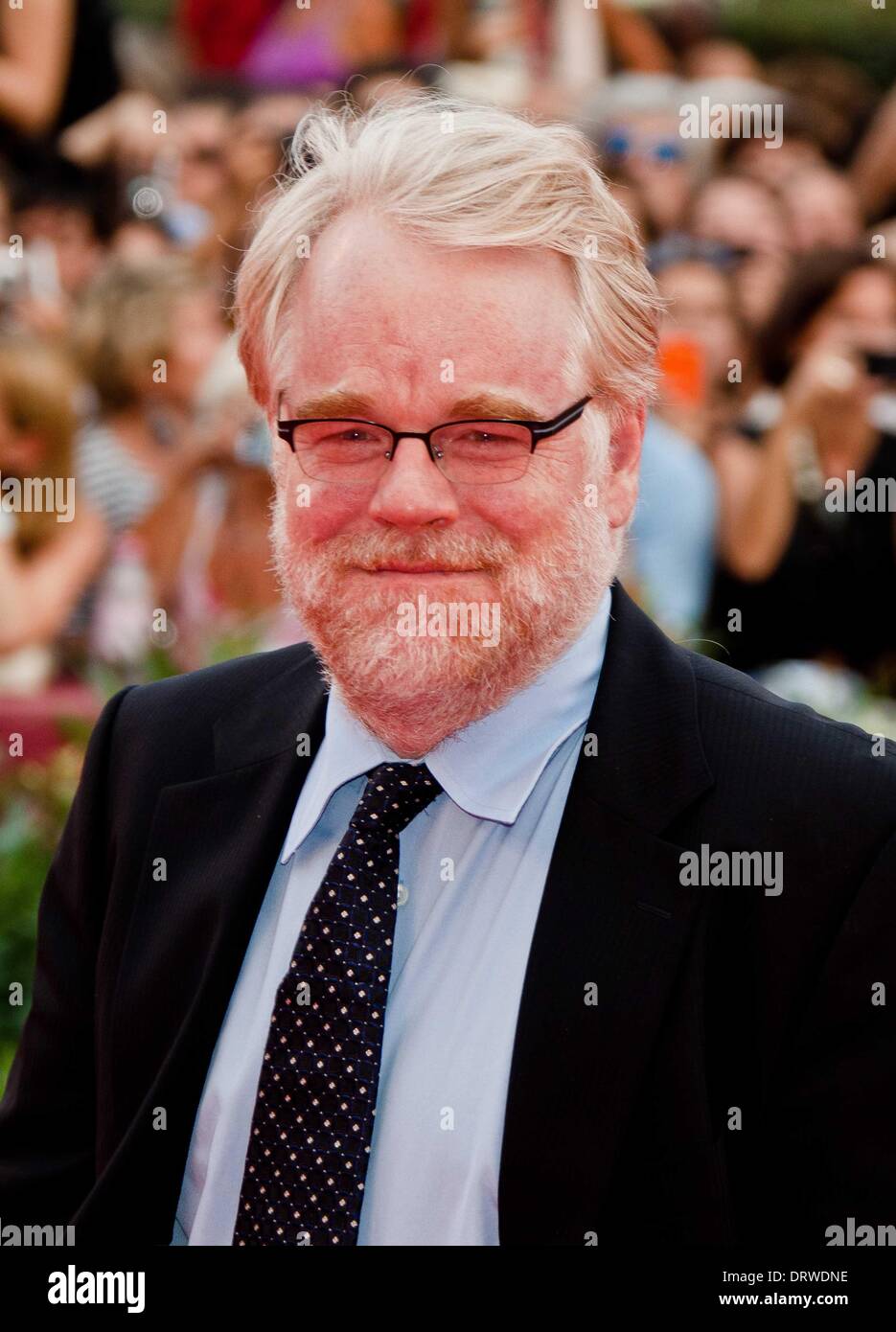 Venice, Italy. 31st Aug, 2011. Actor Philip Seymour Hoffman arrives at the premiere of 'The Ides Of March' during the 68th Venice International Film Festival at Palazzo de Cinema in Venice, Italy, 31 August 2011. Photo: Hubert Boesl/dpa/Alamy Live News Stock Photo