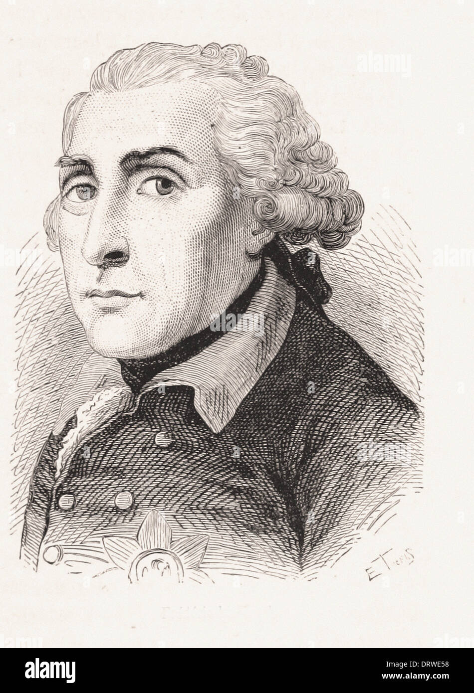 Portrait of Frederick the Great - French engraving XIX th century Stock ...