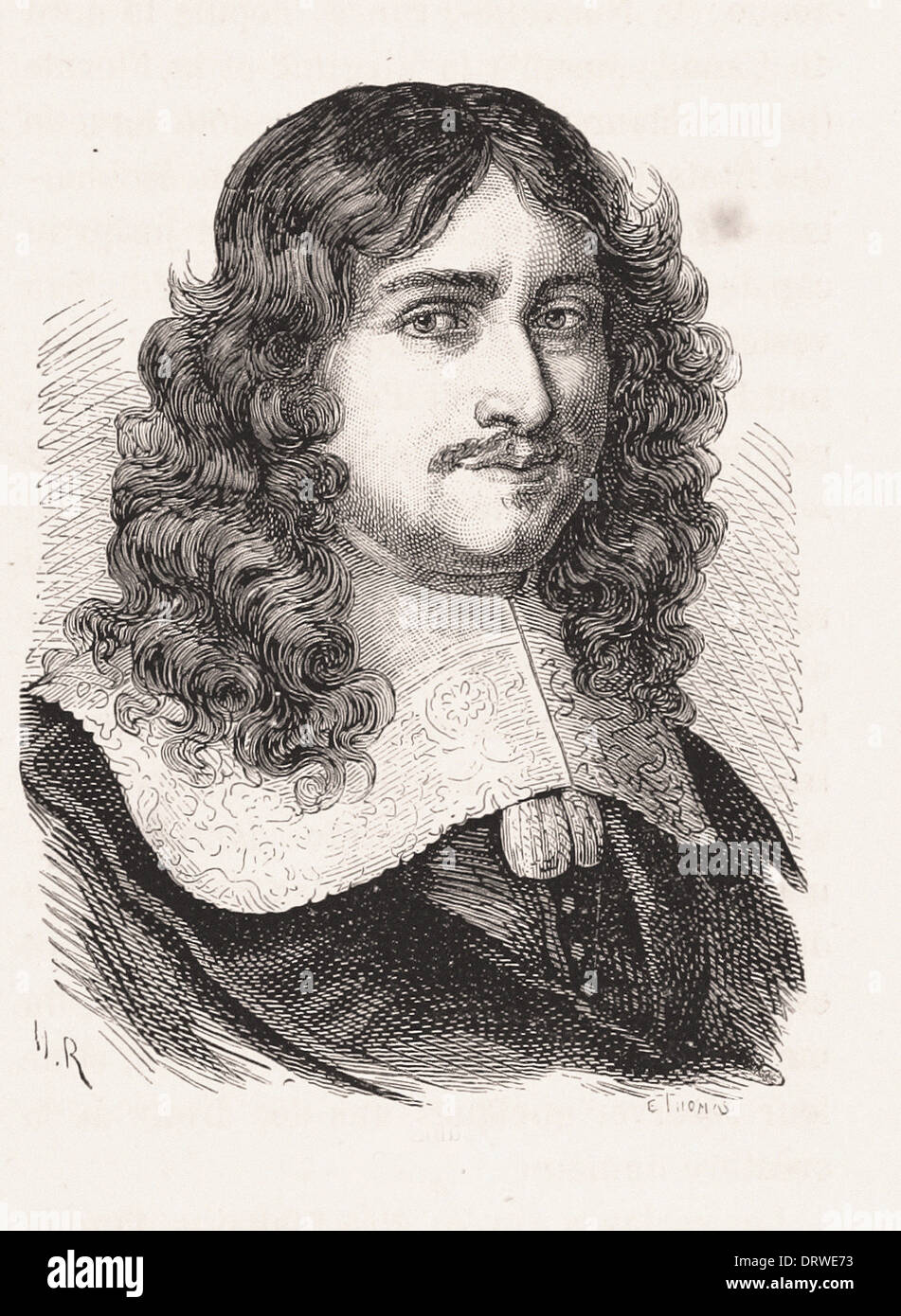 France portrait of colbert french engraving xix th century hi-res stock ...