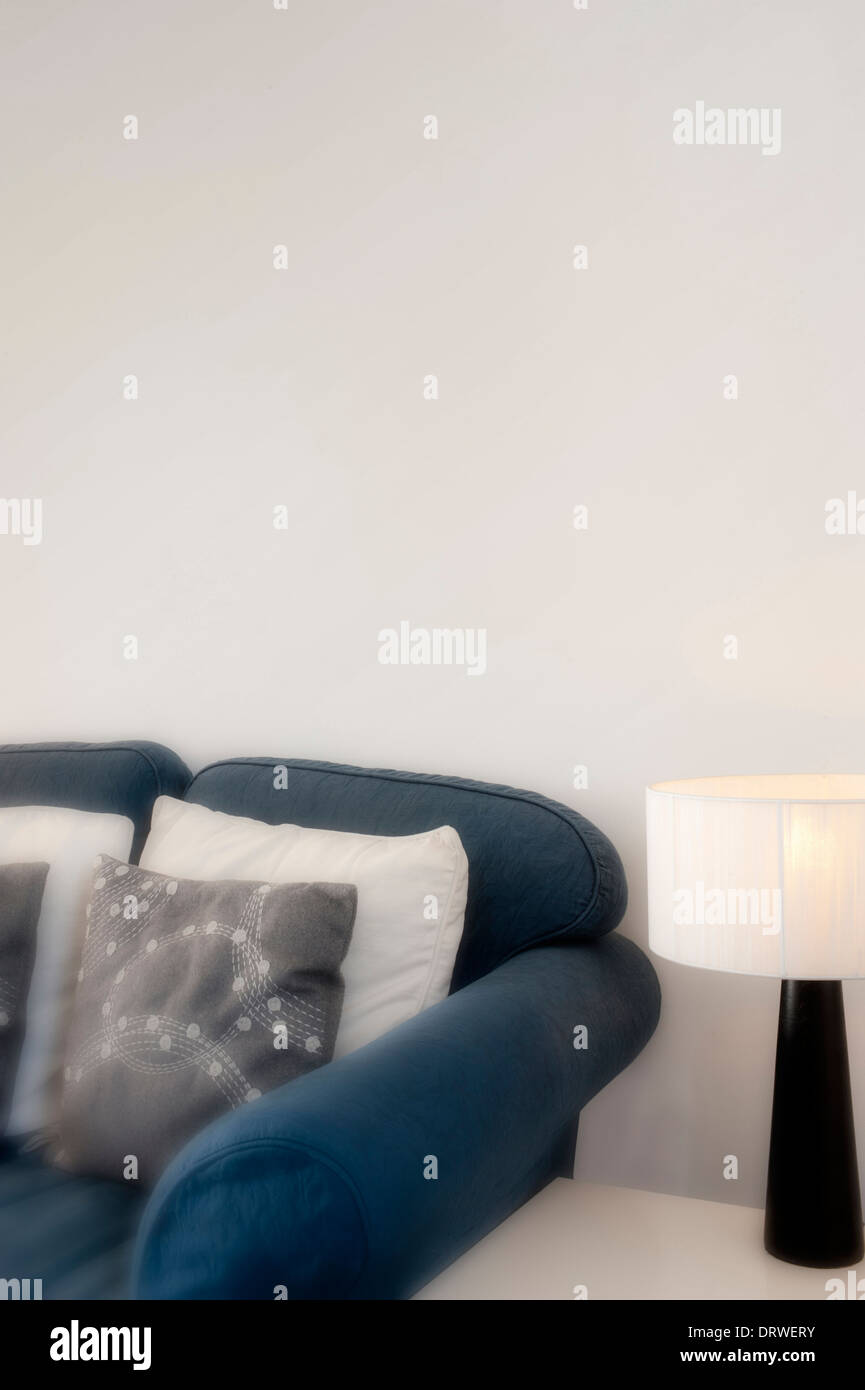 Interior room photo with blank wall for montage Stock Photo