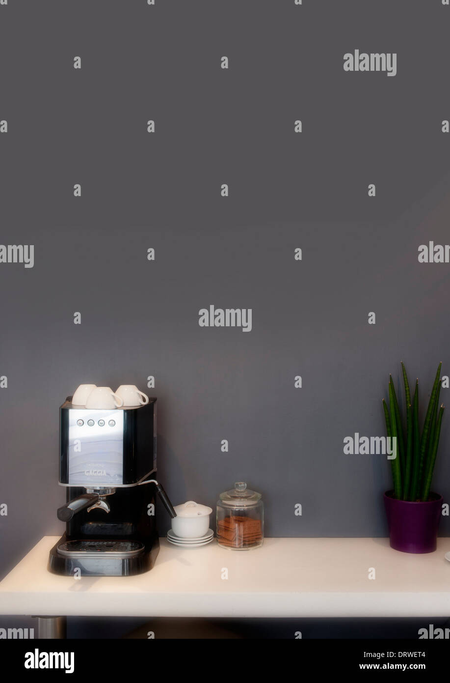 Interior room photo with blank wall for montage Stock Photo