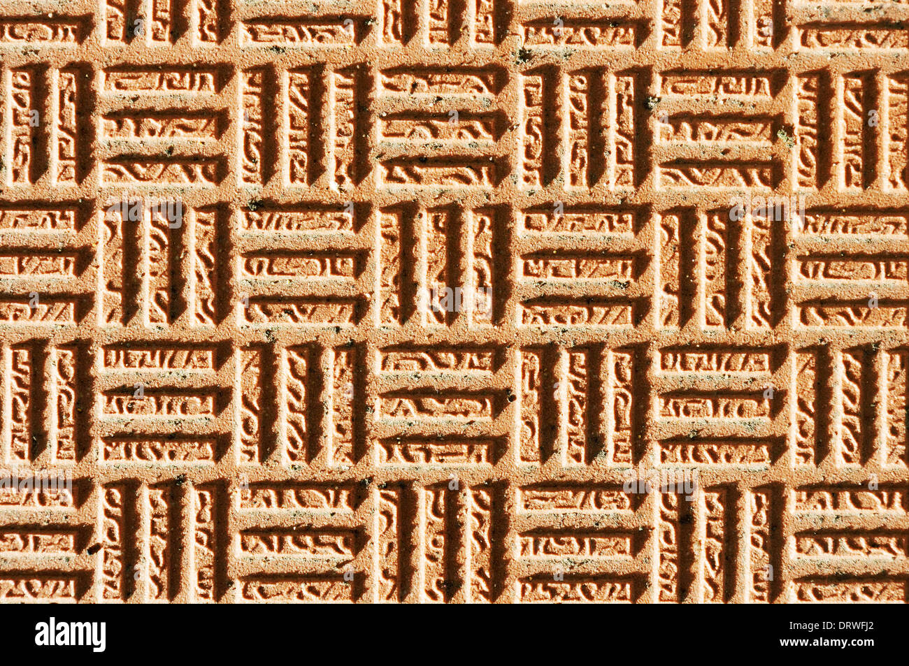 pattern with background of clay textures on bricks Stock Photo