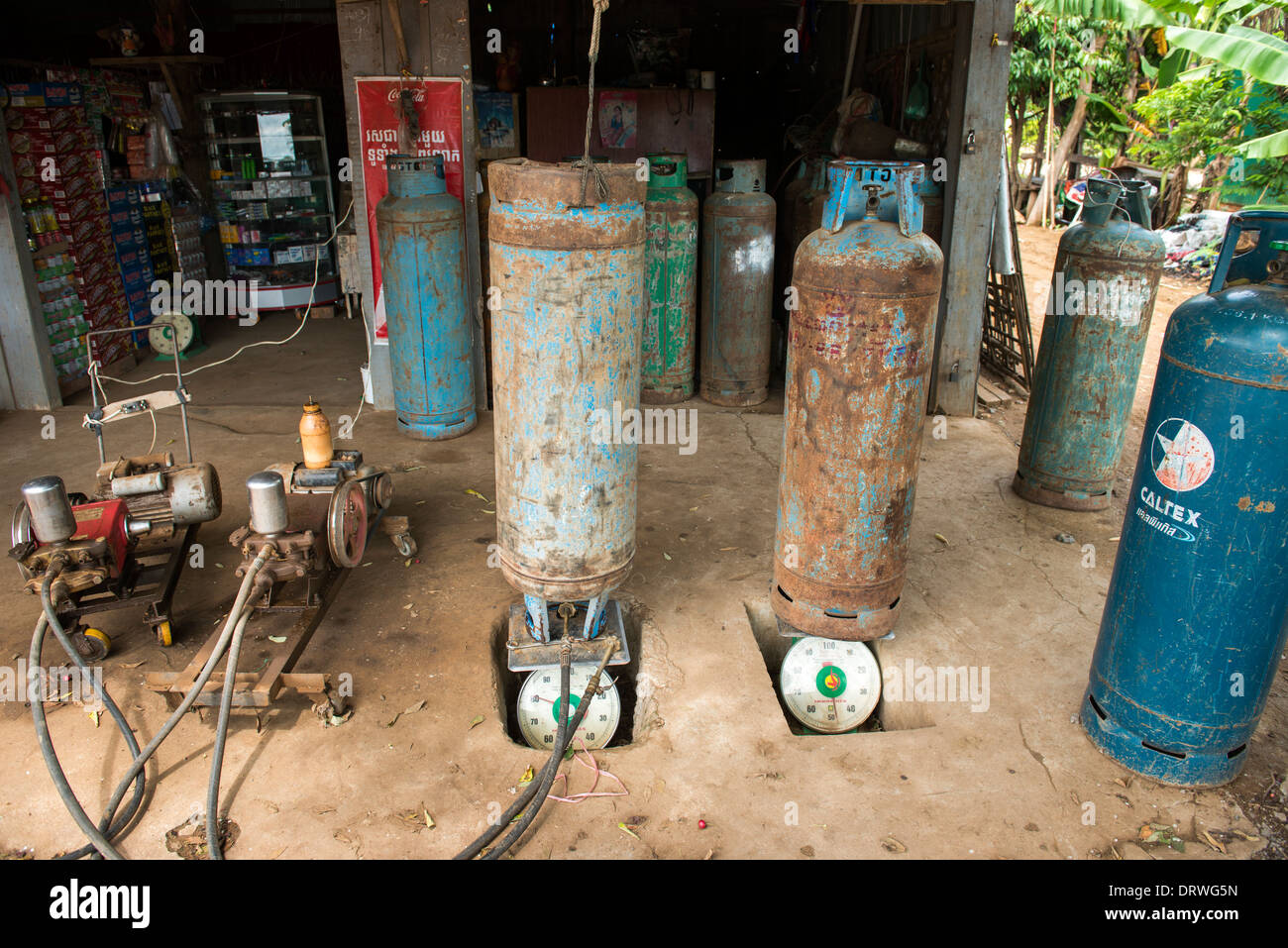 Local LPG gas station in Battambang, Cambodia Stock Photo - Alamy