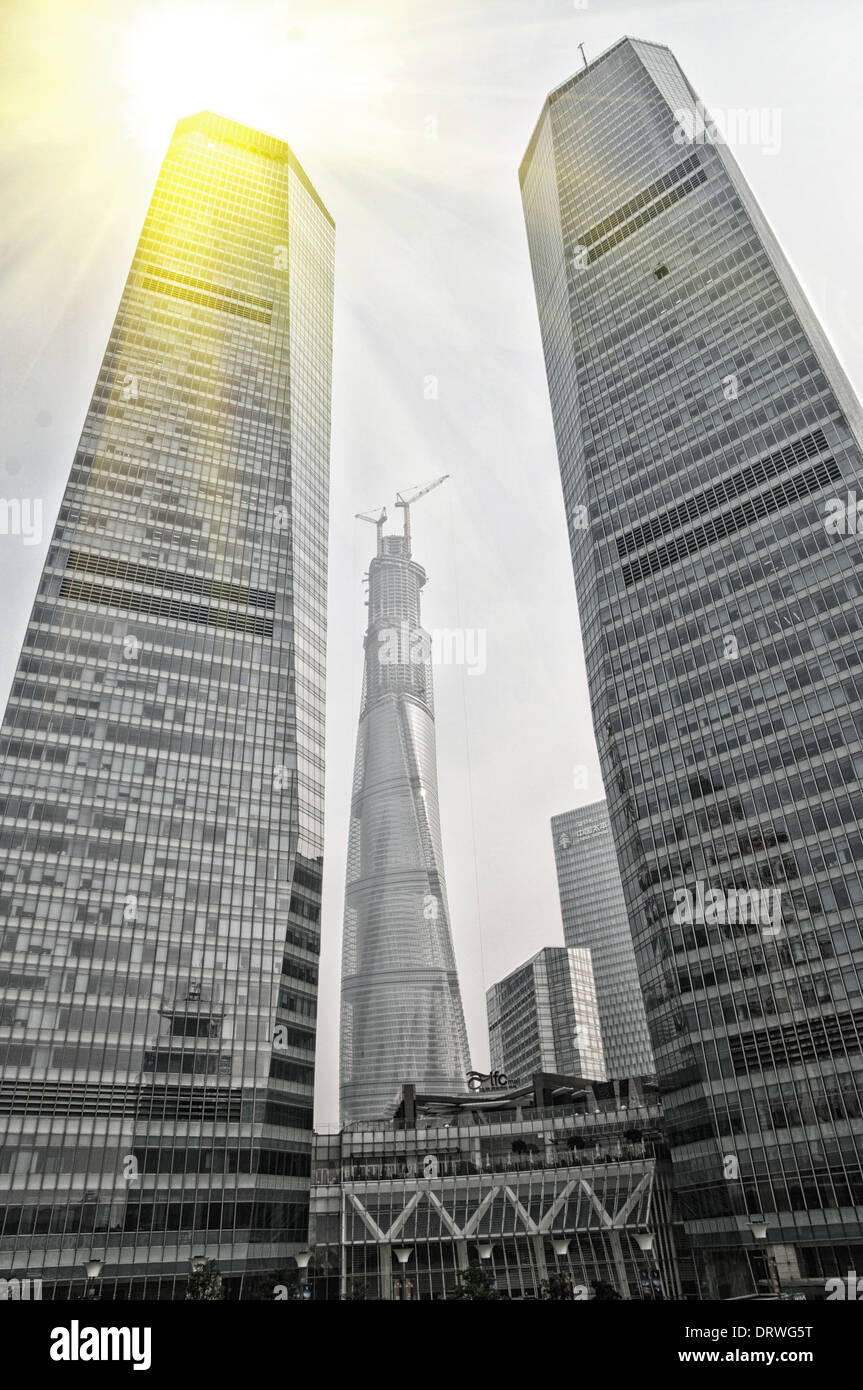 Aerial view of shanghai highway hi-res stock photography and images - Alamy