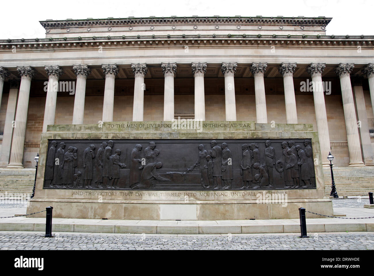 The Great War memorial outside St.Georges hall in Liverpool, UK Stock Photo