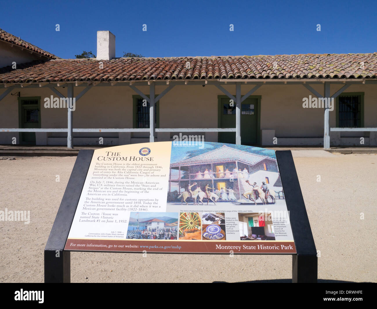 The Custom House in Monterey, California USA Stock Photo Alamy