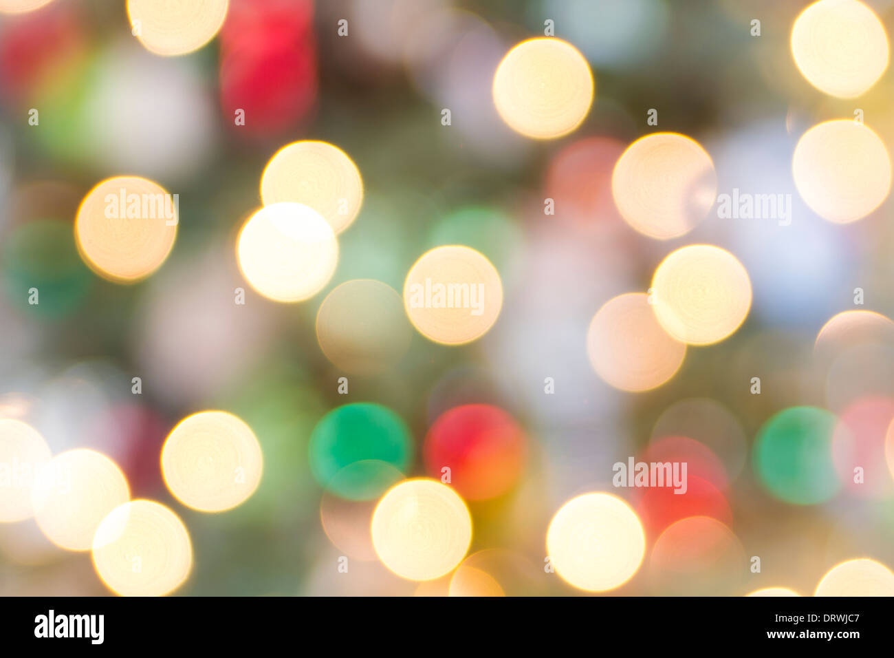 Colorful Christmas Lights Abstract Background Stock Photo