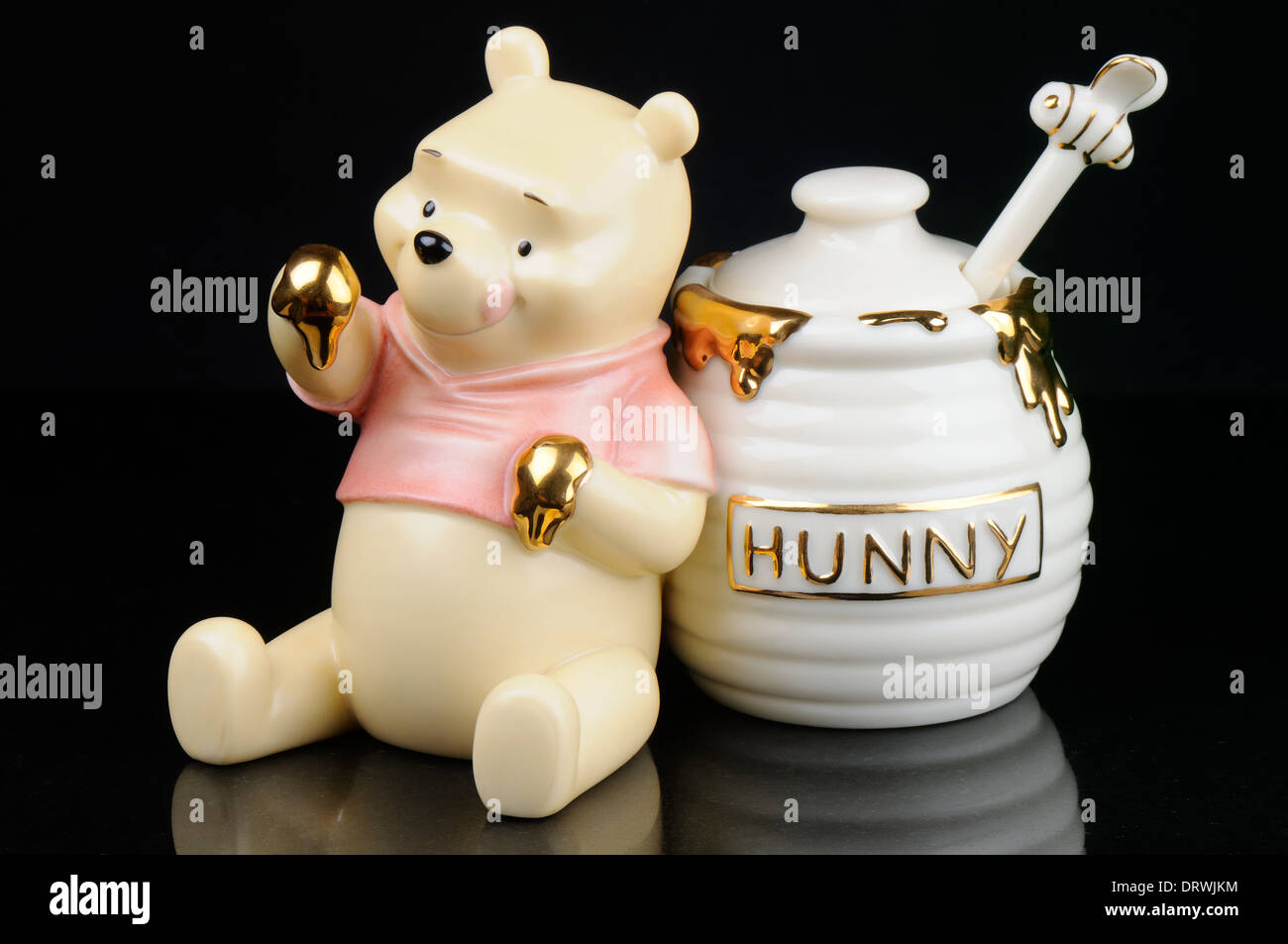 Winnie the Pooh ceramic ornamental honey pot Stock Photo - Alamy