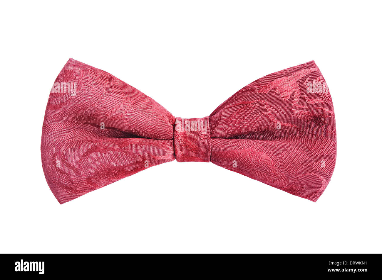 Retro red bow tie isolated on white background Stock Photo