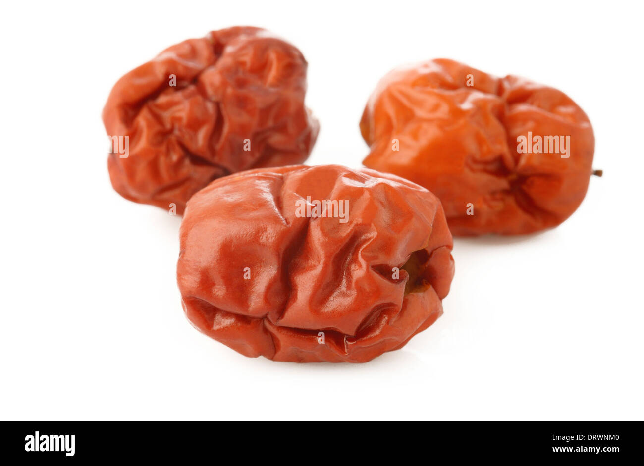 Dried chinese jujubes fruits on white background Stock Photo Alamy
