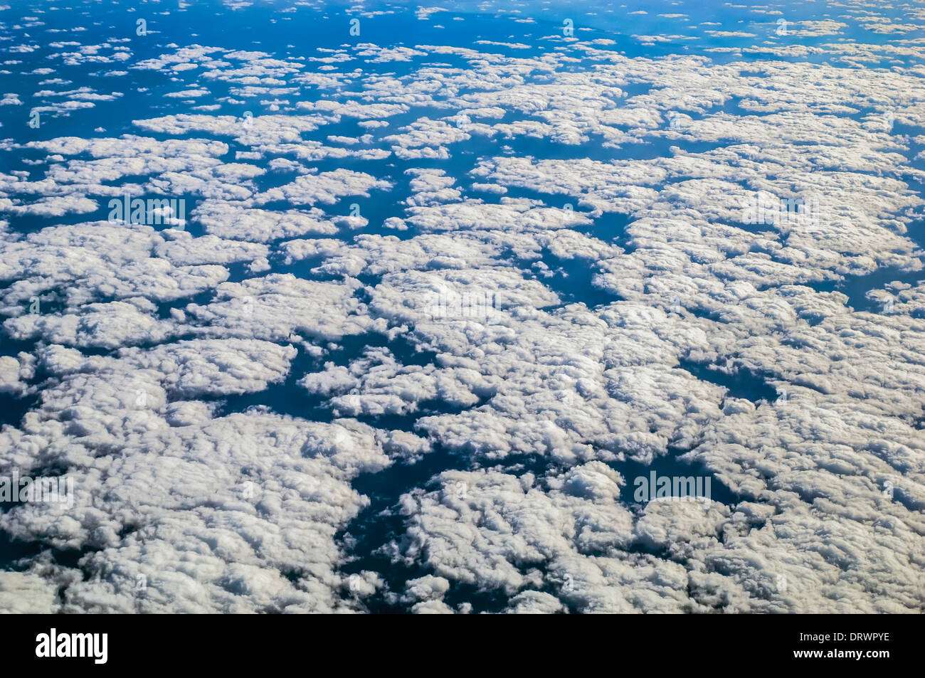 cloud patterns taken from a plane in the Atlantic Ocean Stock Photo - Alamy