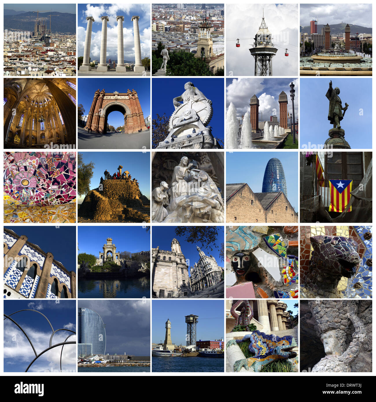 of Barcelona,collage Stock Photo - Alamy