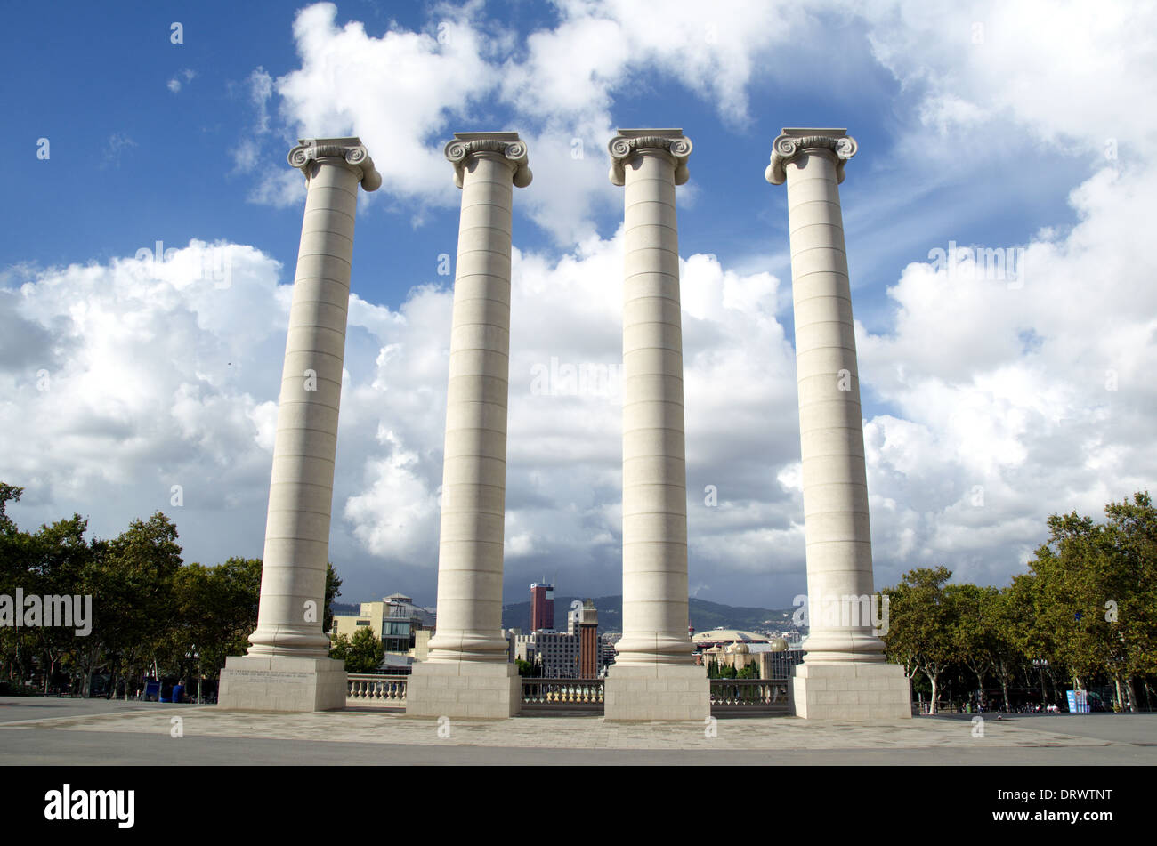 Pillars in front of Art Museum of Catalunya,Barcelona Stock Photo Alamy