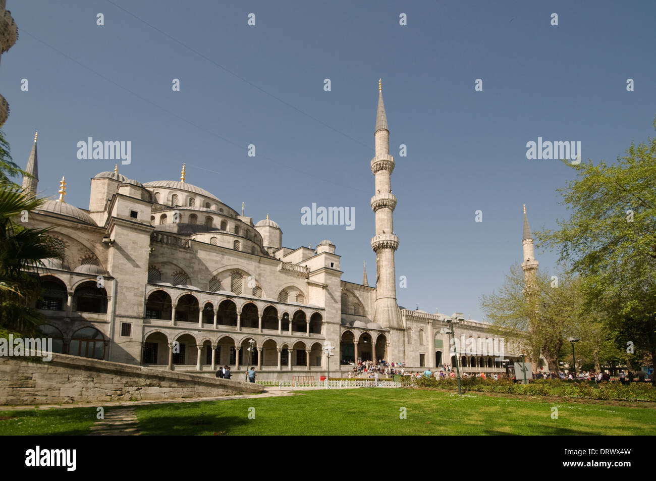 EUROPE/ASIA, Turkey, Istanbul, front of Blue Mosque (1606-1616), constructed by Sultan Ahmet I Stock Photo