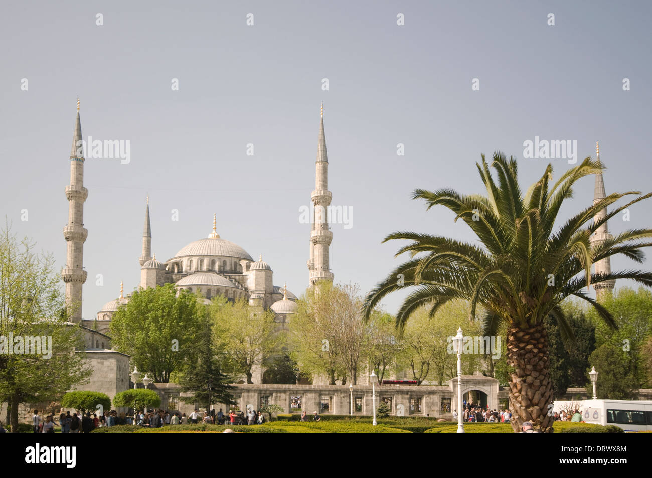 EUROPE/ASIA, Turkey, Istanbul, front of Blue Mosque (1606-1616), constructed by Sultan Ahmet I Stock Photo