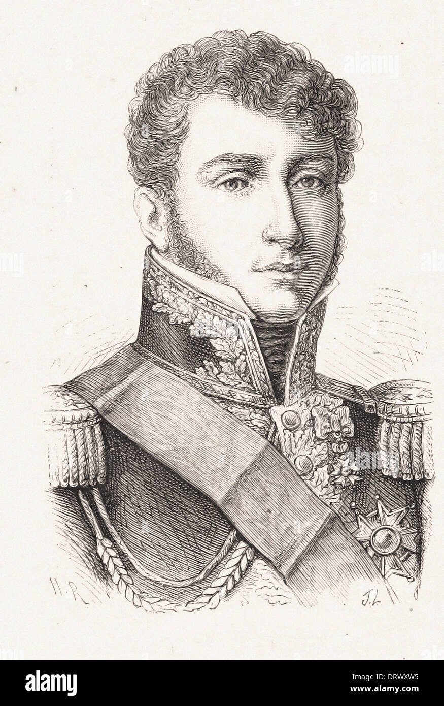 Portrait of Le Général Montholon - French engraving XIX th century ...