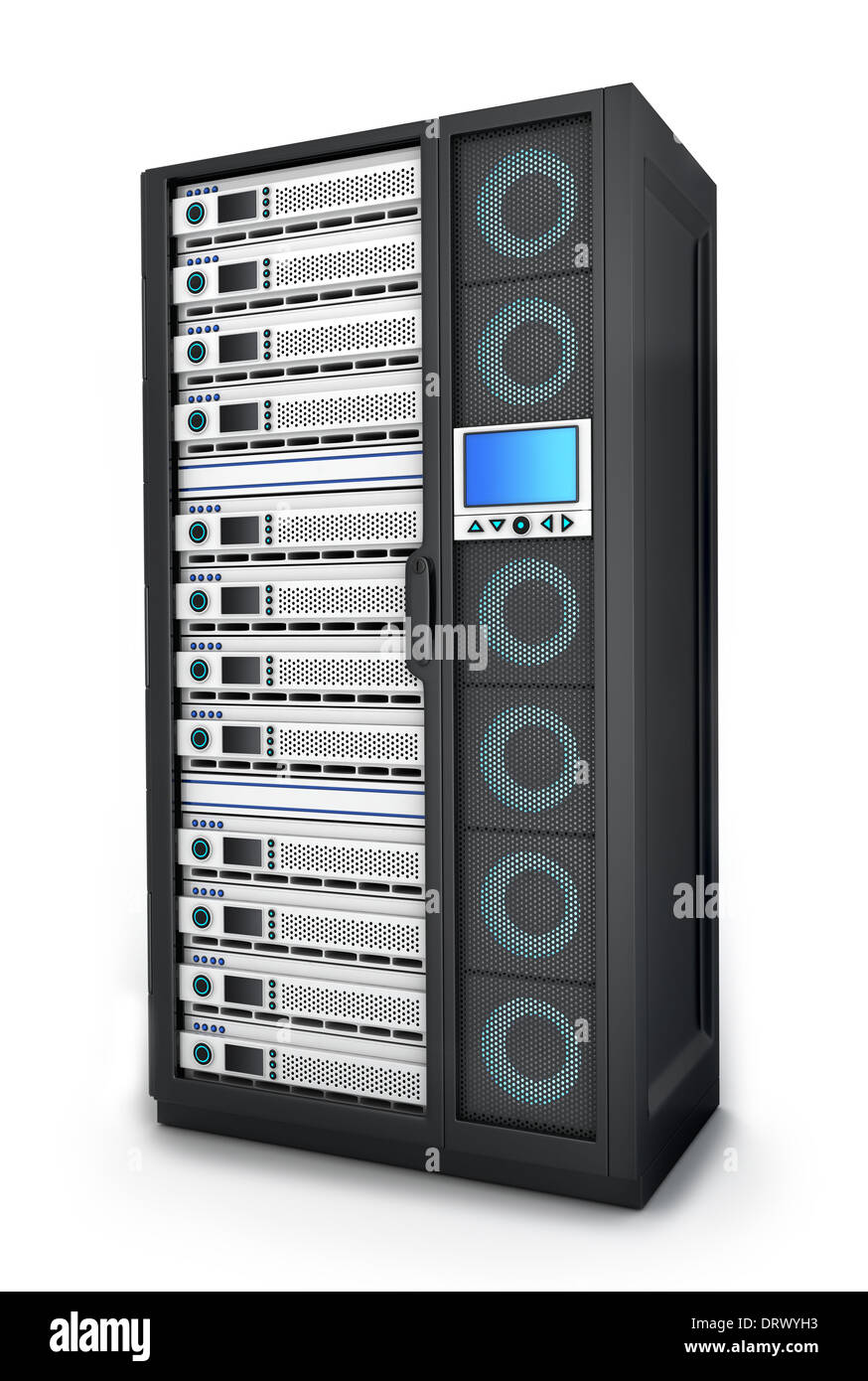 server high-end only (done in 3d, isolated) Stock Photo