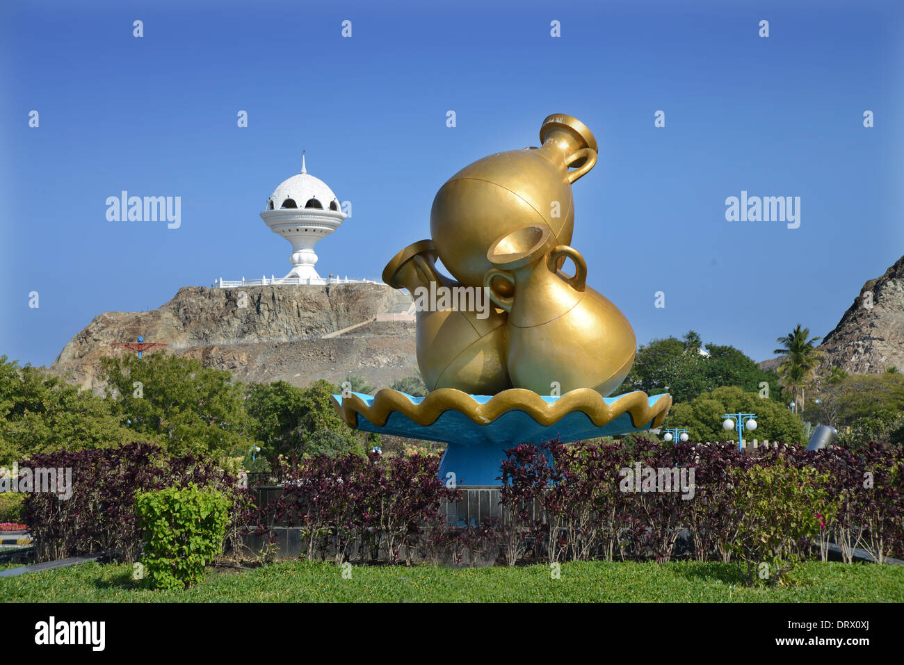 Roundabout Muscat MUSCAT OMAN- decorative roundabout in Old Muscat. Comprising coffee ...