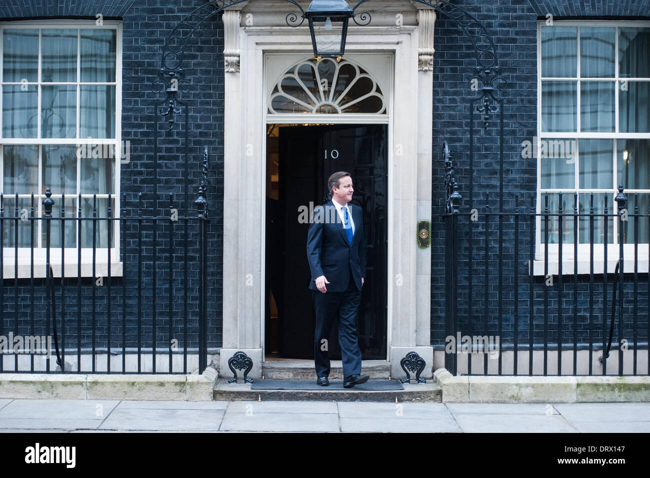 London, UK - 3 February 2014: NATO Secretary General, Mr. Anders Fogh Rasmussen meets Prime Minister David Cameron, the Foreign Secretary, William Hague, and the Defence Secretary, Philip Hammond in Downing Street. Credit: Piero Cruciatti/Alamy Live News Stock Photo