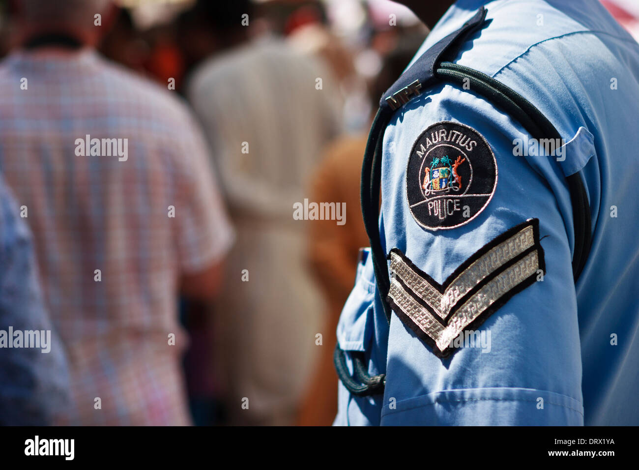 Badge with Rank on Police uniform, Mauritius Stock Photo Alamy