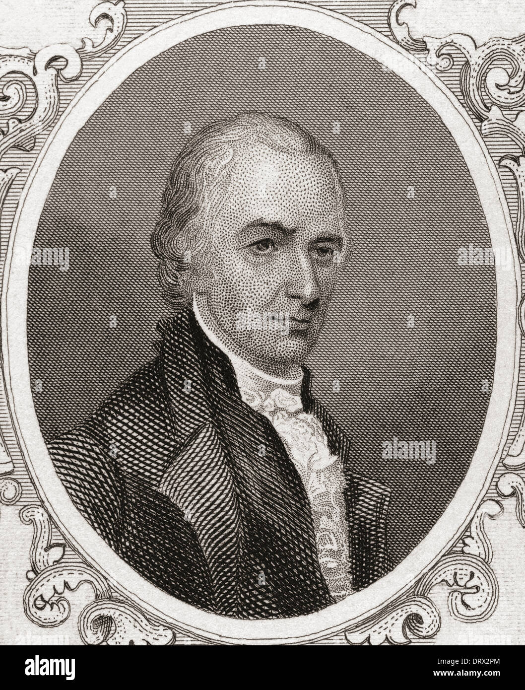 Alexander Hamilton, 1755/1757 – 1804. Founding Father of the United States and 1st Secretary of the Treasury. Stock Photo