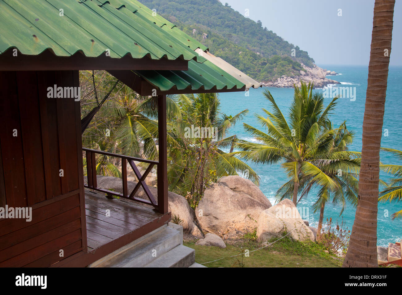 Bungalow on Ao Hin Wong, (Hin Wong Bay), Ko Tao Island, Thailand Stock Photo
