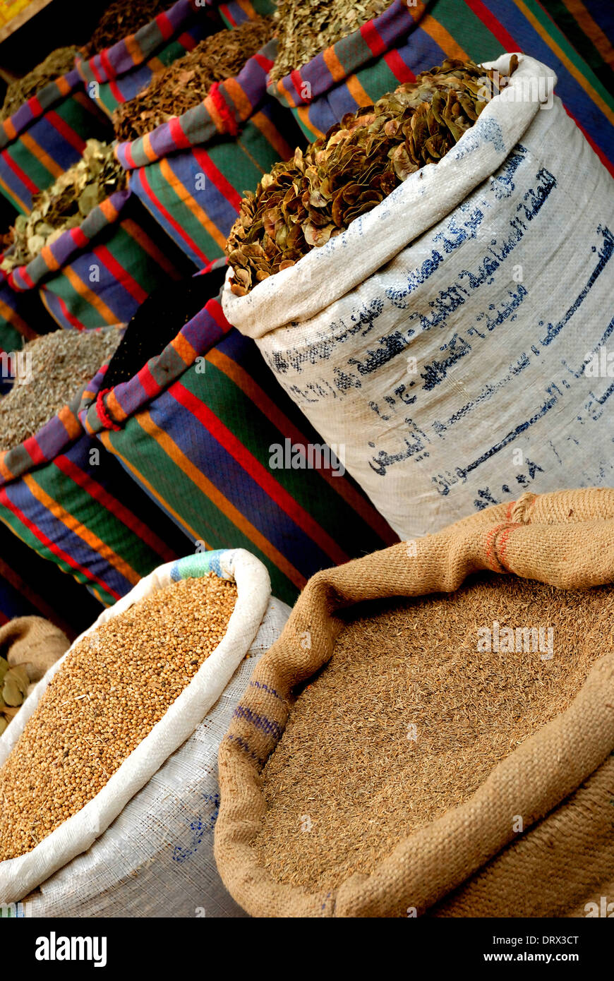 Spice market / Khan El Khalili Bazaar, Cairo Stock Photo