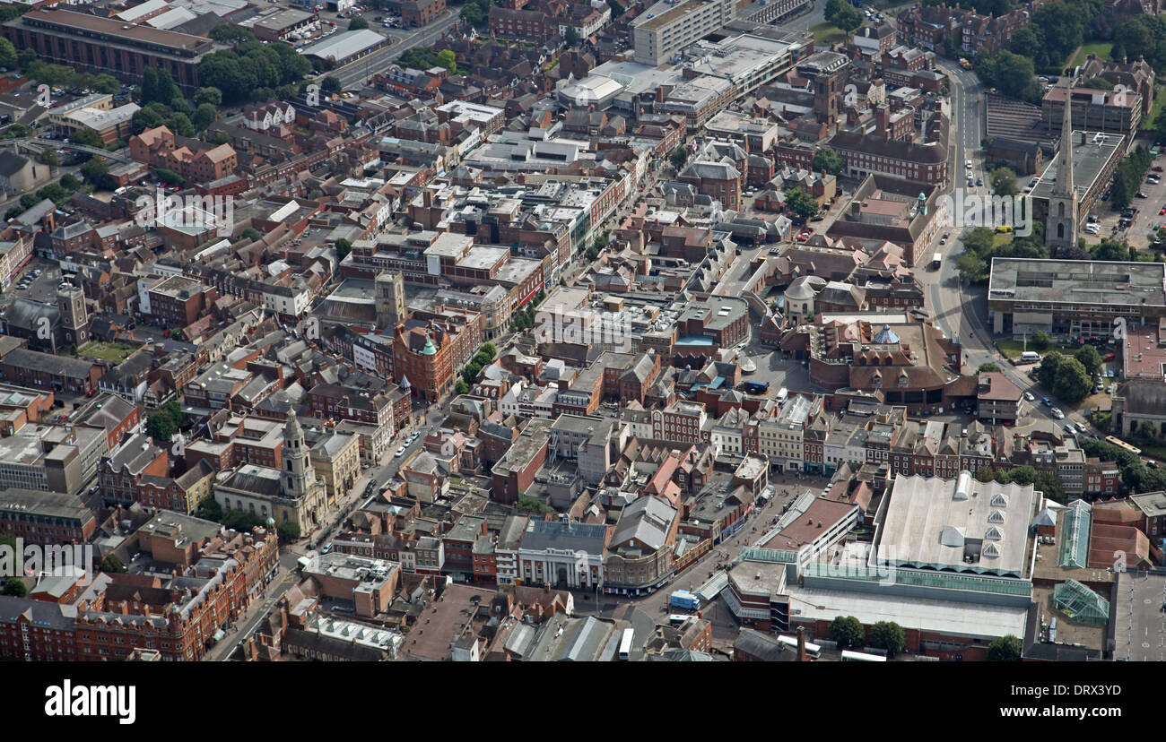 aerial view of Worcester city centre Stock Photo Alamy