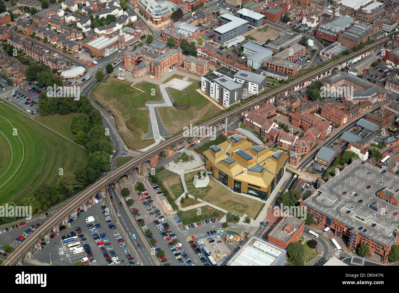 aerial view of The Hive library in Worcester Stock Photo