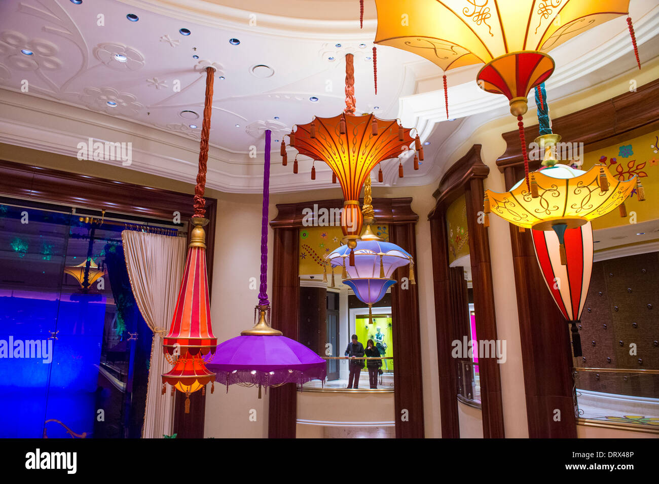 The interior of Wynn Hotel and casino in Las Vegas. Stock Photo