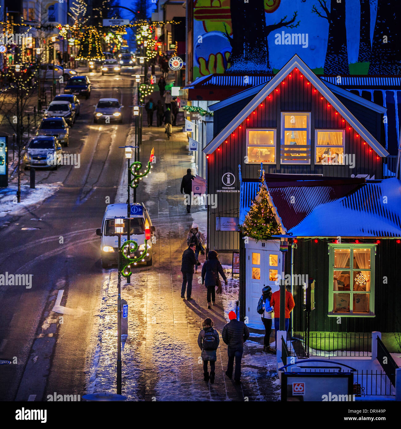 Christmas time, Reykjavik, Iceland Stock Photo Alamy