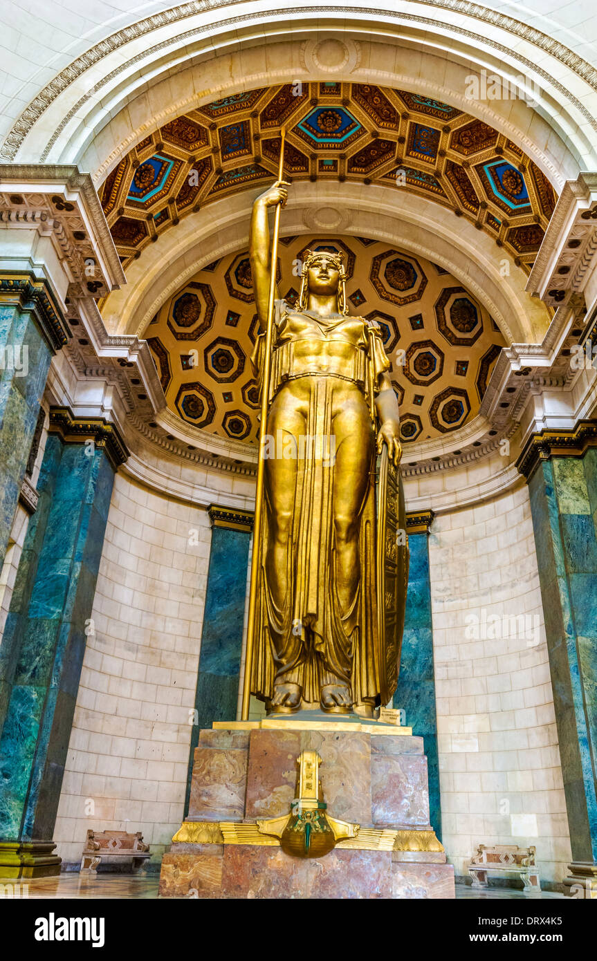 Statue of the Republic. A 22 carat gold leaf statue by Angelo Zanelli