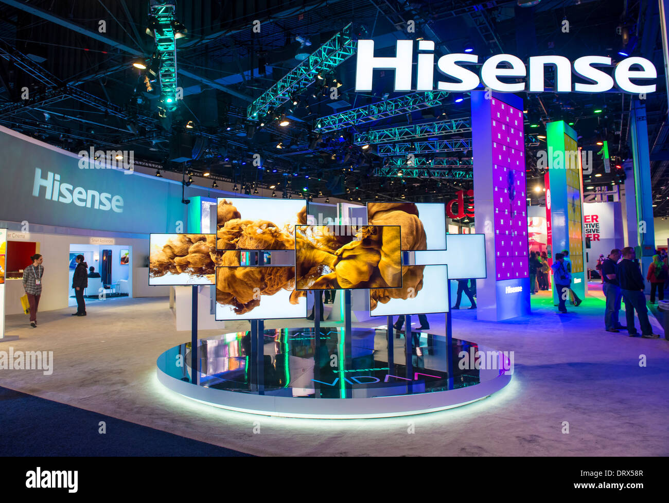 The Hisense booth at the CES show held in Las Vegas Stock Photo Alamy