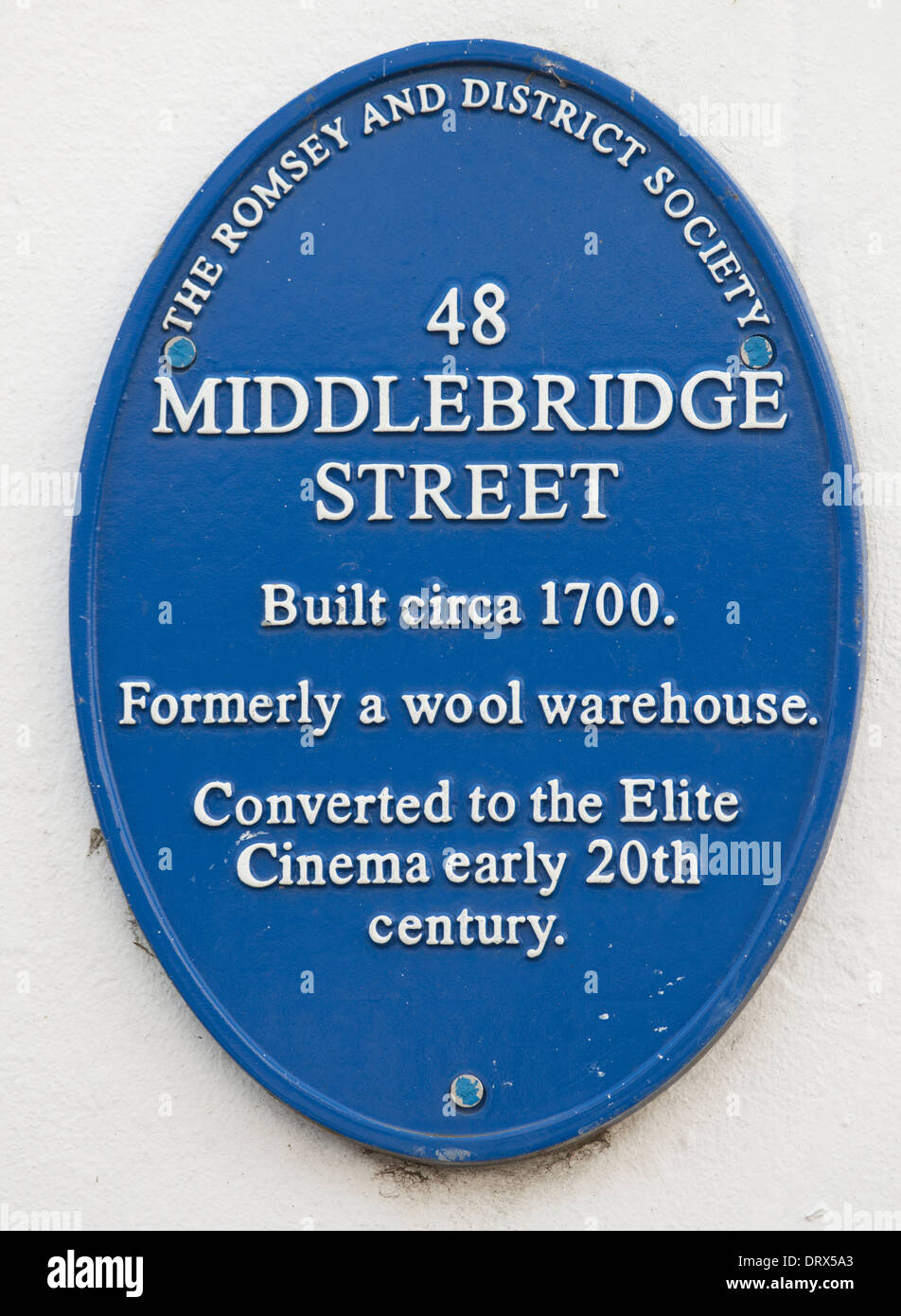 Romsey blue plaques hi-res stock photography and images - Alamy