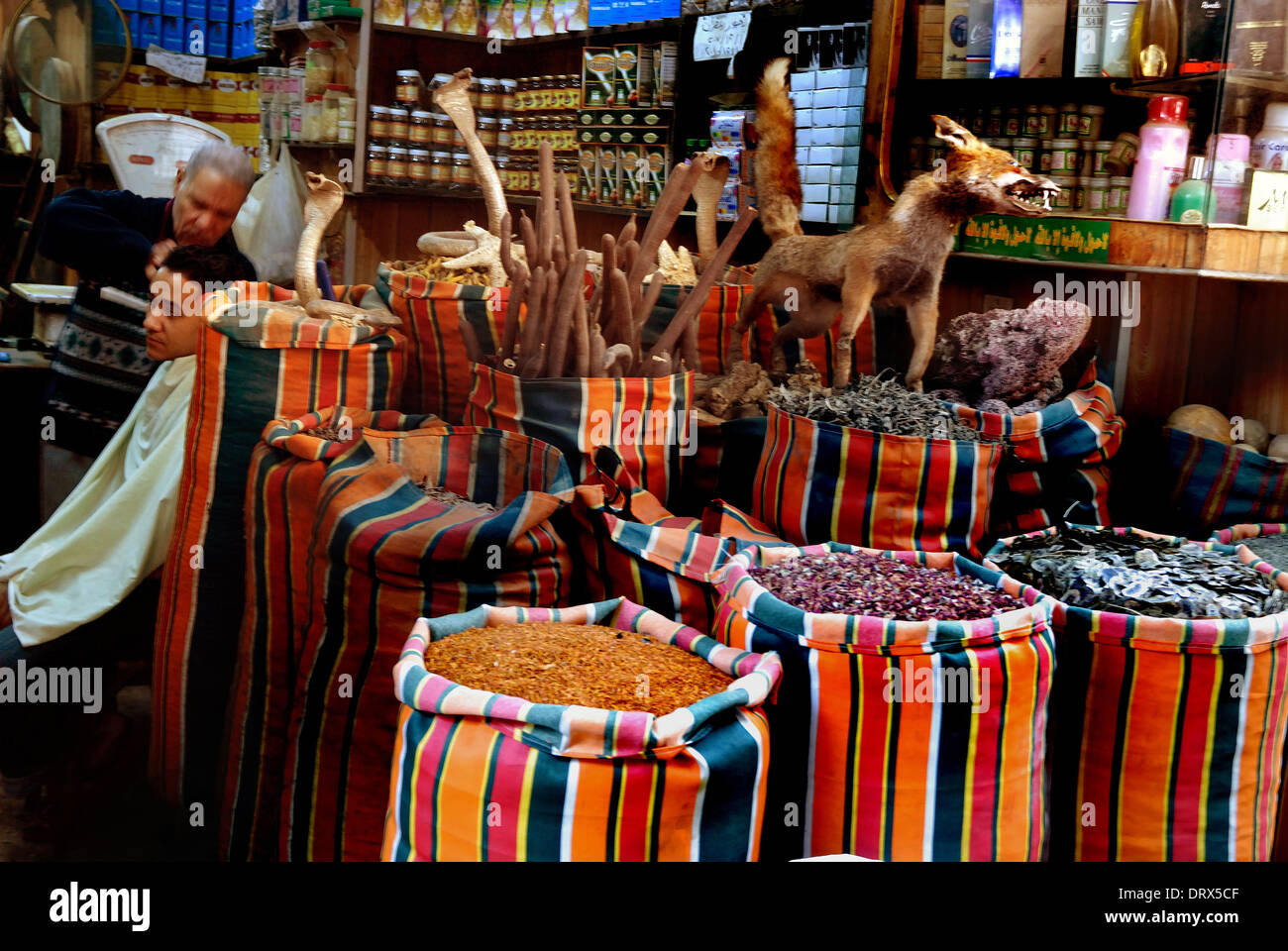 Spice market / Khan El Khalili Bazaar, Cairo Stock Photo