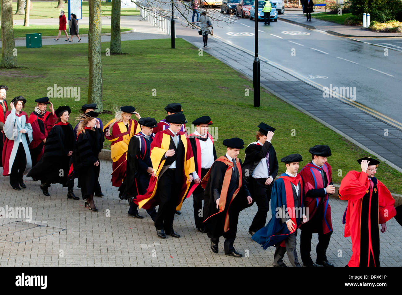 The procession of academics, Warwick University graduation day, UK ...