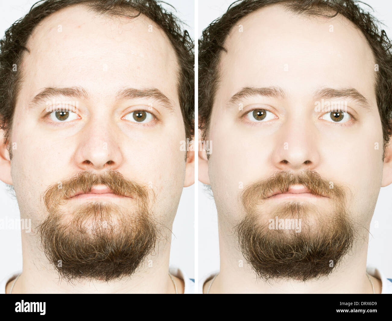 Before and after man hires stock photography and images Alamy