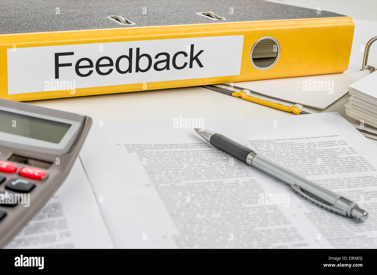 Feedback Folder Folder with the label Feedback Stock Photo - Alamy